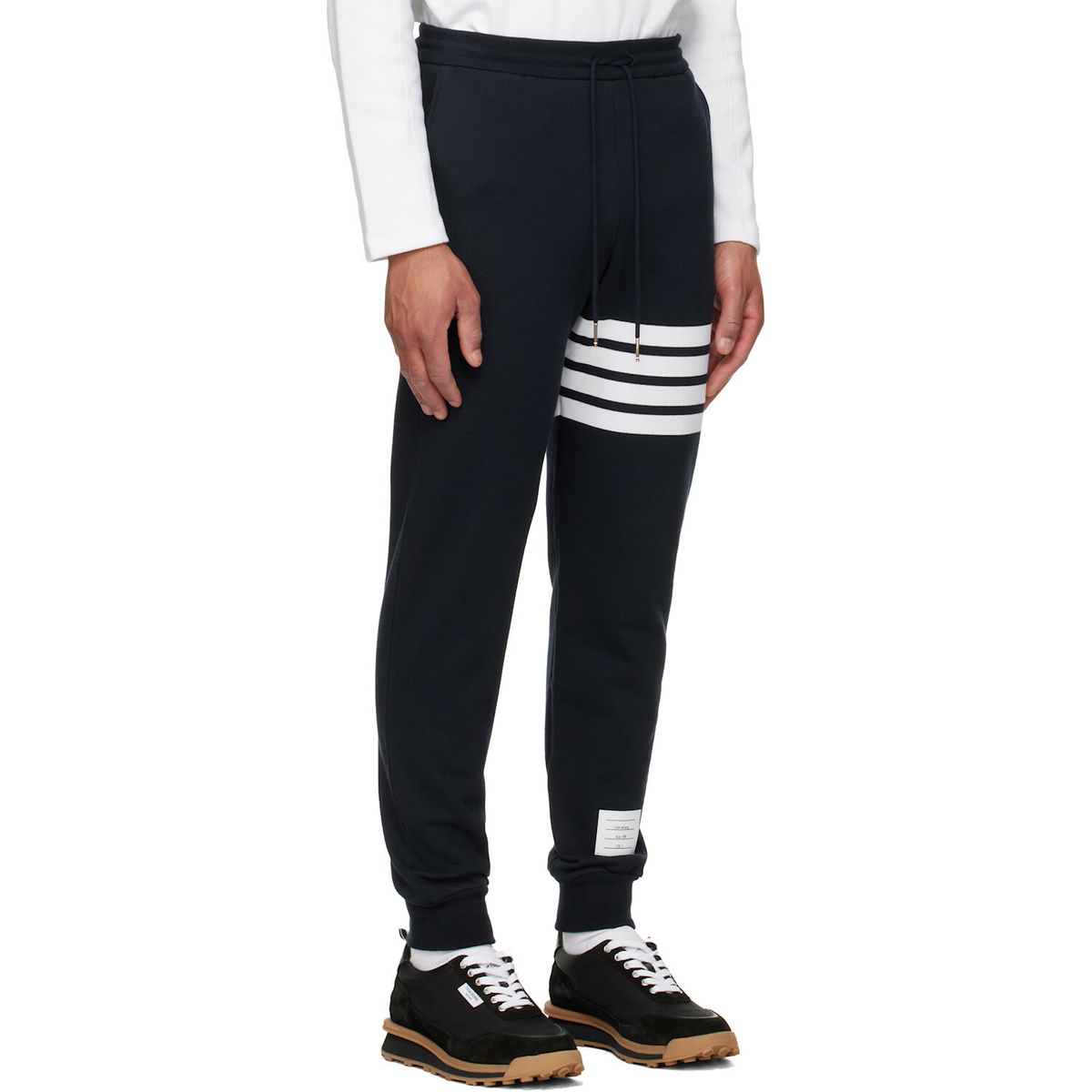 Thom Browne Navy Classic Loopback 4-Bar Sweatpants