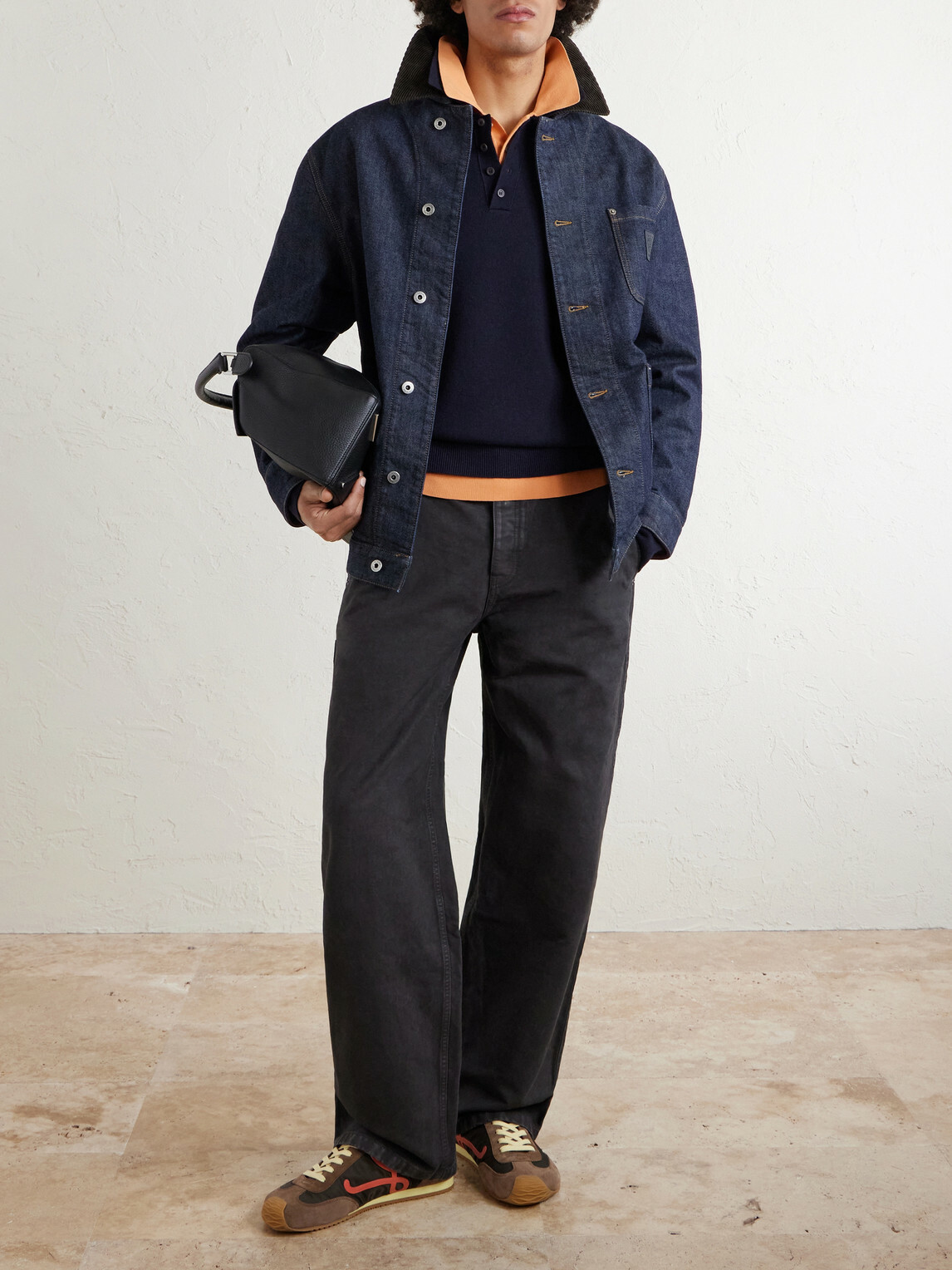 LOEWE - Wool-Blend Polo Sweater - Blue