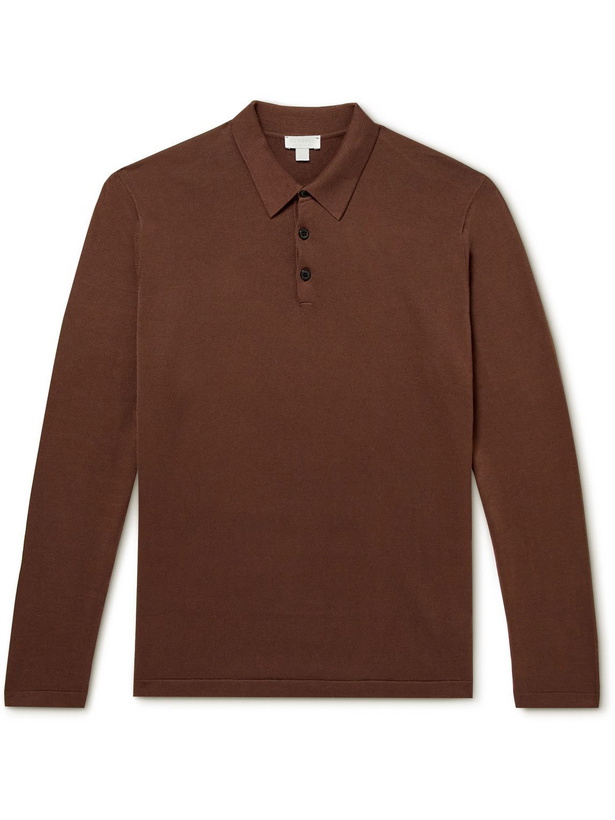 Photo: Sunspel - Sea Island Cotton-Jersey Polo Shirt - Brown