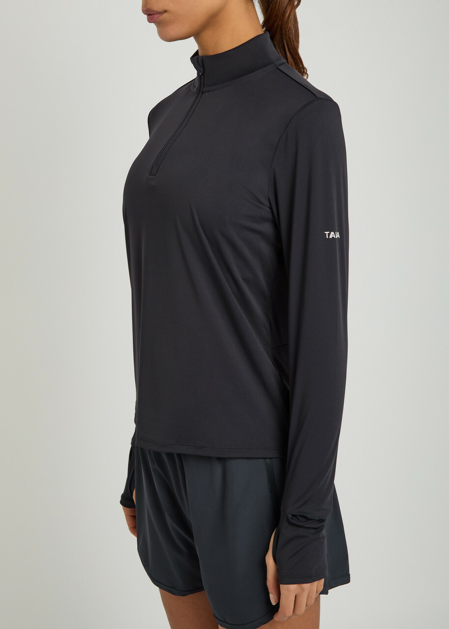 Tala Ultralite Half-zip Stretch-jersey gym top Navy