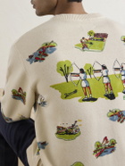 BODE - Camp Bead-Embellished Jacquard-Knit Wool and Cotton-Blend Cardigan - Multi