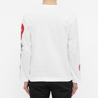 Comme des Garçons Play Men's Long Sleeve Multi Heart T-Shirt in White