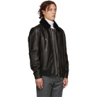Hugo Black Leather Lannson Jacket