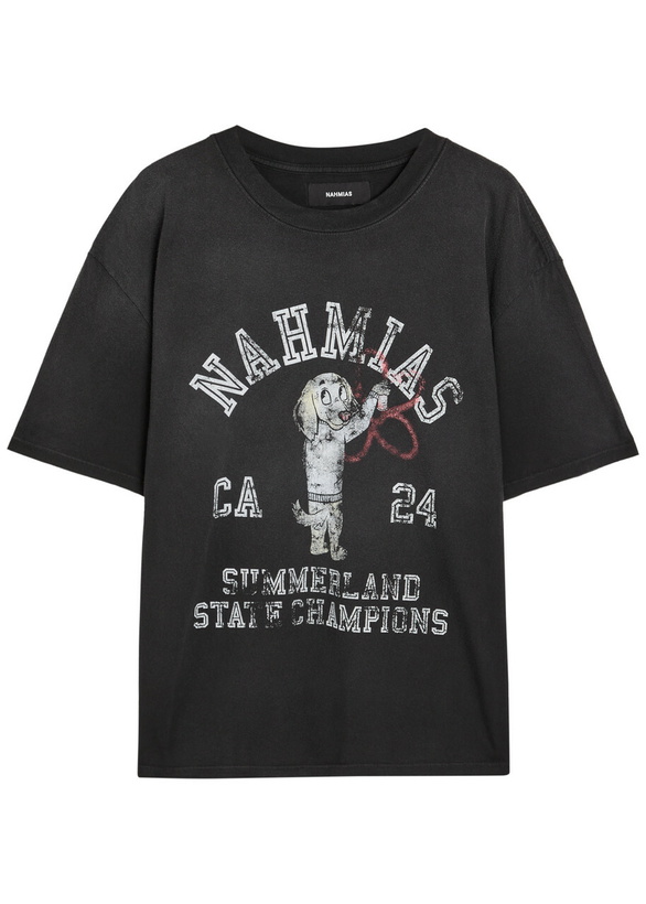 Photo: Nahmias State Champions Printed Cotton T-shirt Black