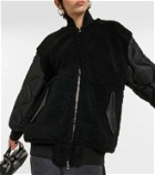 Blancha Shearling and leather bomber jacket
