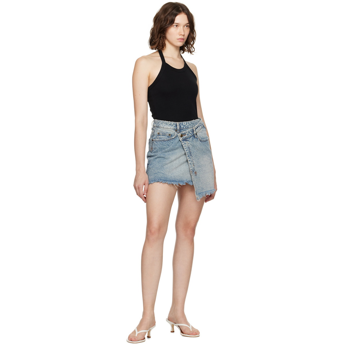 Ksubi Blue Rap Denim Skirt