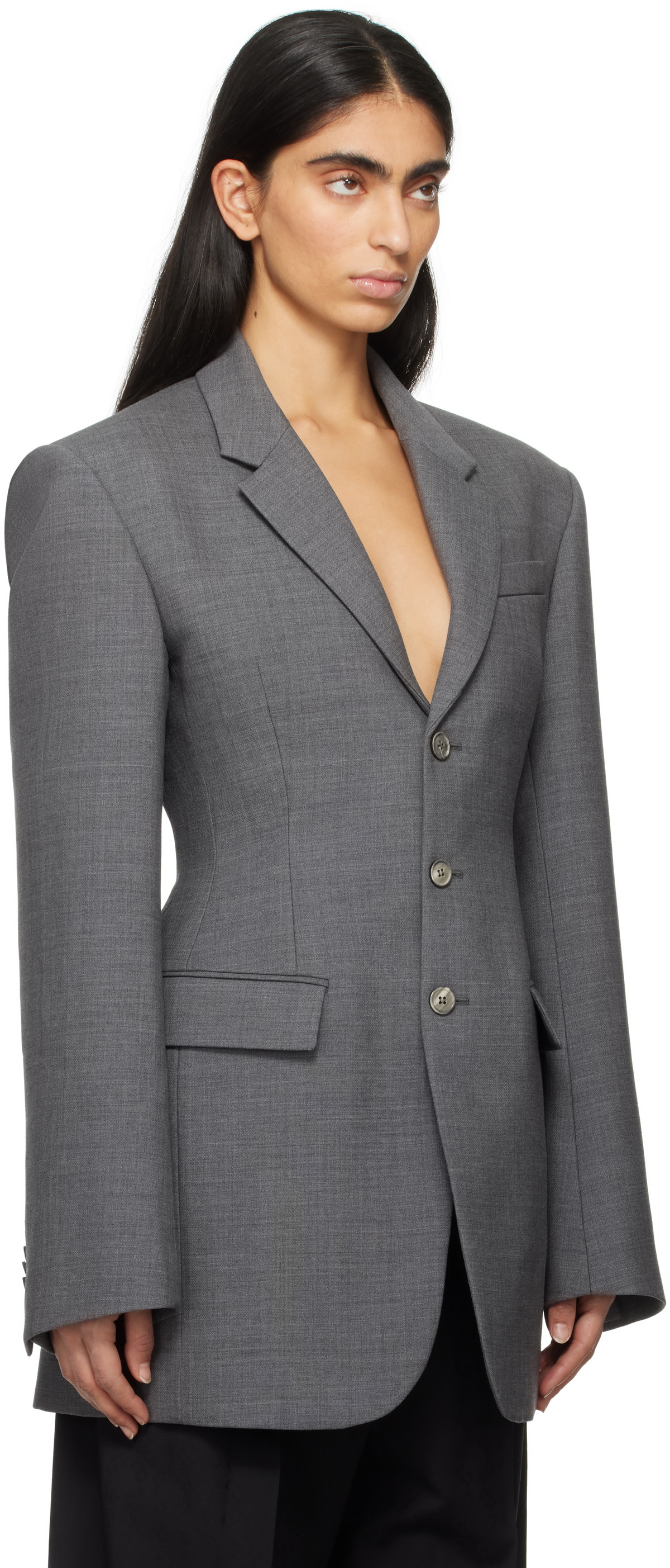 WARDROBE.NYC Gray Longline Blazer