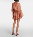 Chloé Ruffled silk muslin cape