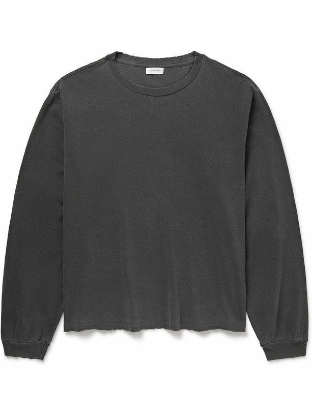 Photo: John Elliott - Folsom Distressed Cotton-Jersey T-Shirt - Gray