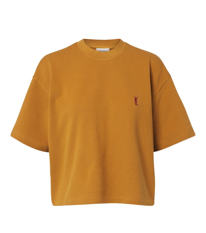 Photo: Saint Laurent Cassandre oversized cotton piqué T-shirt