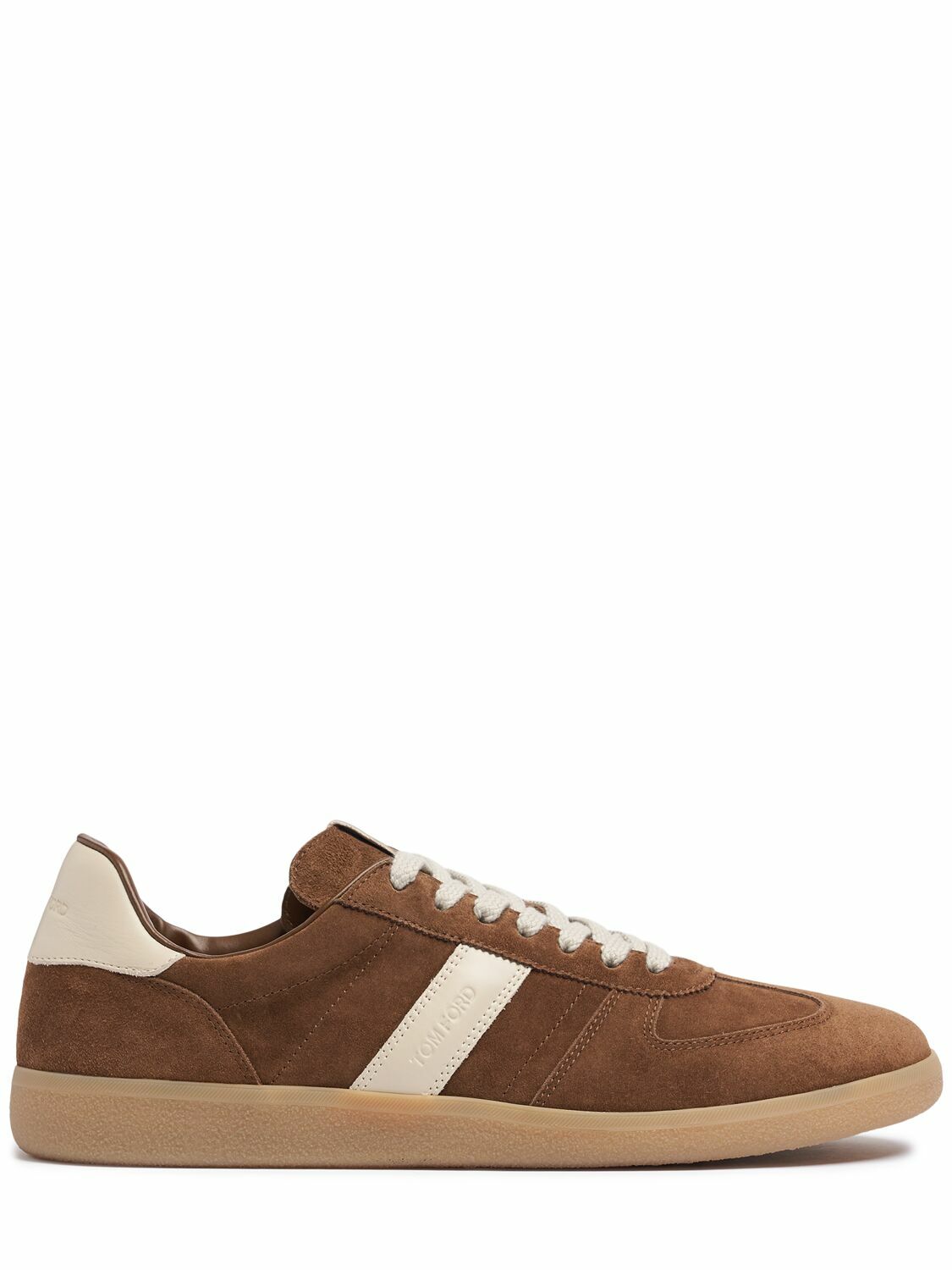 【関税込み】TOM FORD グリーン レザー Cambridge スニーカー TOM FORD Cambridge Leather-Trimmed Suede Sneakers for Men