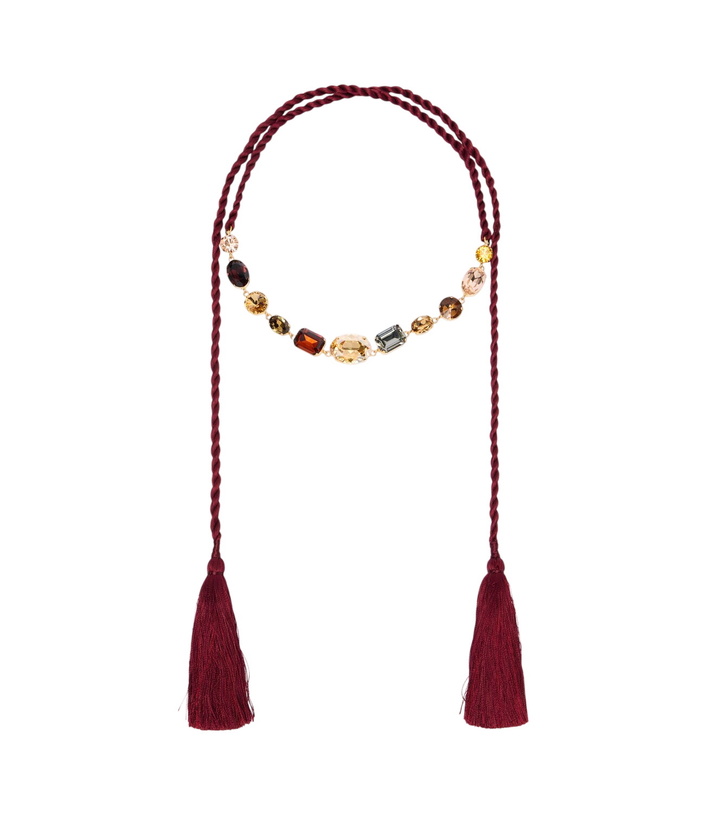 Photo: Jennifer Behr Leah crystal--embellished silk necklace