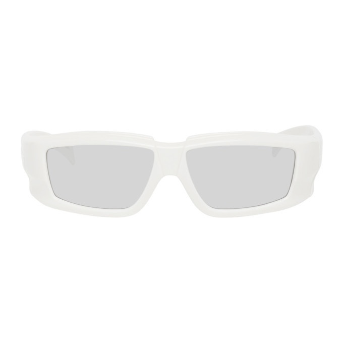 Photo: Rick Owens Off-White and Silver Rick Sunglasses