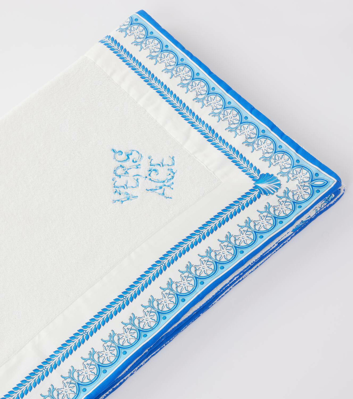 Versace Home Underwater Barocco cotton terry beach towel