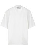 The Attico Logo-embroidered Cotton T-shirt White