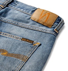 Nudie Jeans - Steady Eddie II Tapered Distressed Organic Denim Jeans - Mid denim