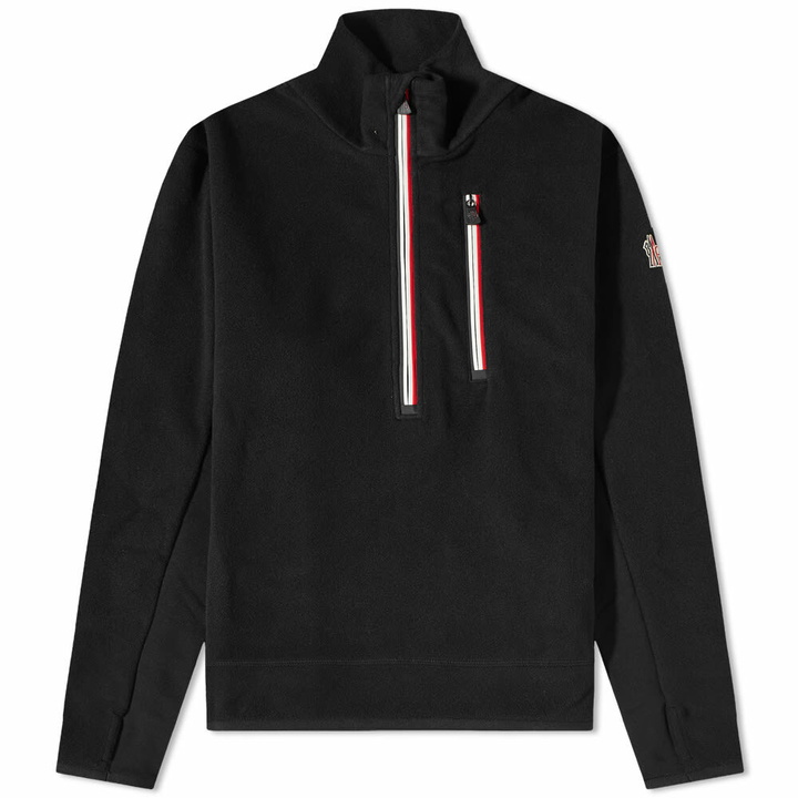 Photo: Moncler Grenoble Men's Quarter Zip Fleece in Black