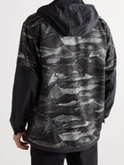 AND WANDER - Printed Nylon Hooded Jacket - Black