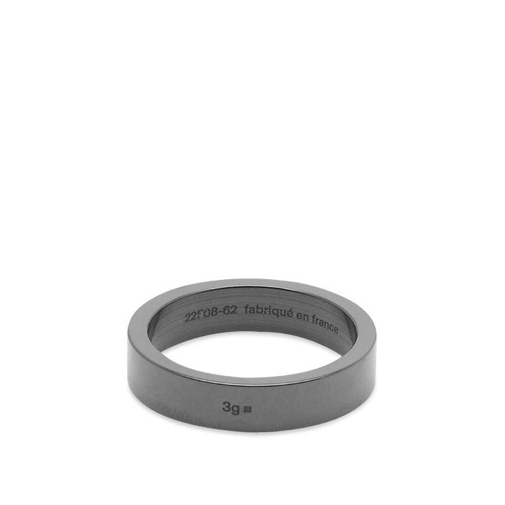 Photo: Le Gramme Men's 3g Polished Ceramic Ribbon Ring in Black Ceramic