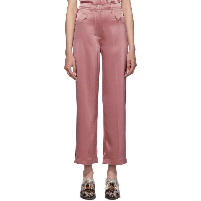 Nanushka Pink Wide-Leg Western Marfa Trousers Nanushka