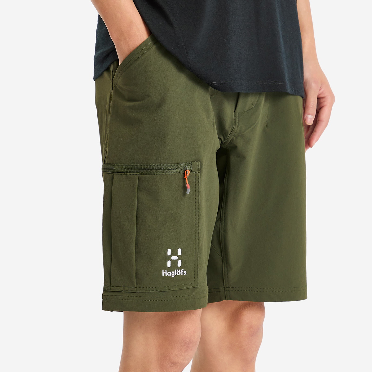 Haglöfs Men's Lizard Softshell Shorts in Seaweed Green