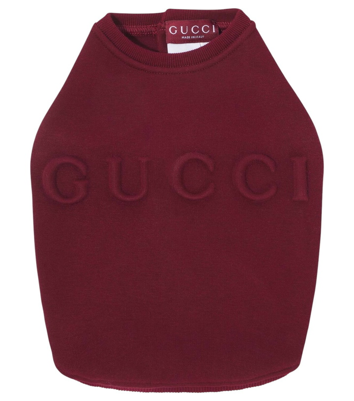 Photo: Gucci Gucci Script cotton-blend dog sweater