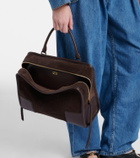 Loewe Amazona 180 Large suede top-handle bag