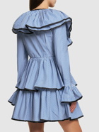 ETRO - Ruffled Cotton Poplin Mini Dress