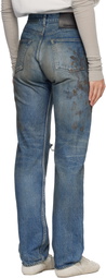 Rick Owens DRKSHDW Blue Temple Kurdt Jeans