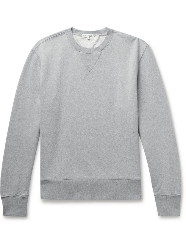 Photo: ALEX MILL - Mélange Loopback Cotton-Jersey Sweatshirt - Gray - S