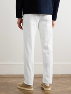 Zegna - Straight-Leg Garment-Dyed Stretch-Cotton Twill Chinos - White