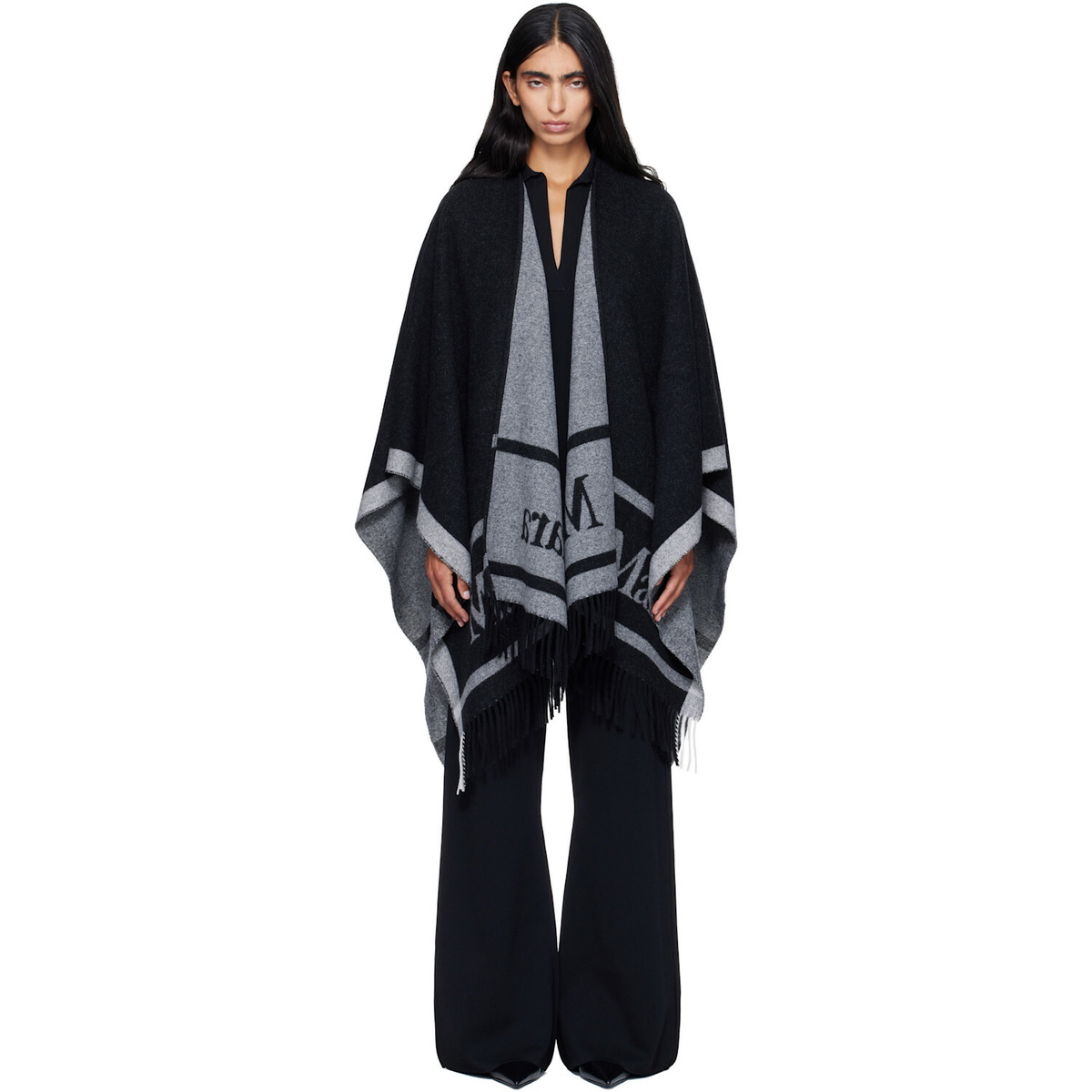 Max Mara Black Hildestole Scarf