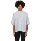 Homme Plisse Issey Miyake Grey Linen and Cotton Short Sleeve Shirt
