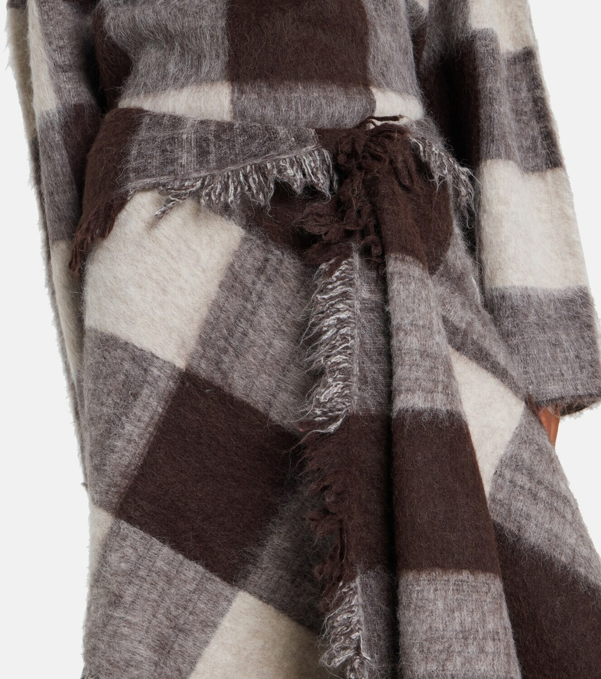 Proenza Schouler Kai checked alpaca and wool-blend miniskirt