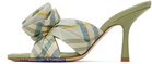 Burberry Green Mews Rose Heeled Sandals