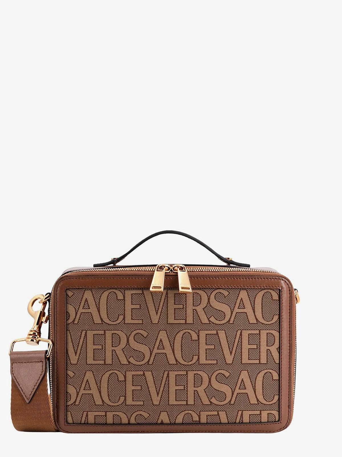 Versace Shoulder Bag Brown Mens Versace