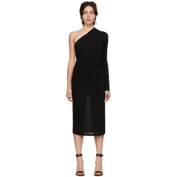 Helmut Lang Black One-Sleeve Dress Helmut Lang