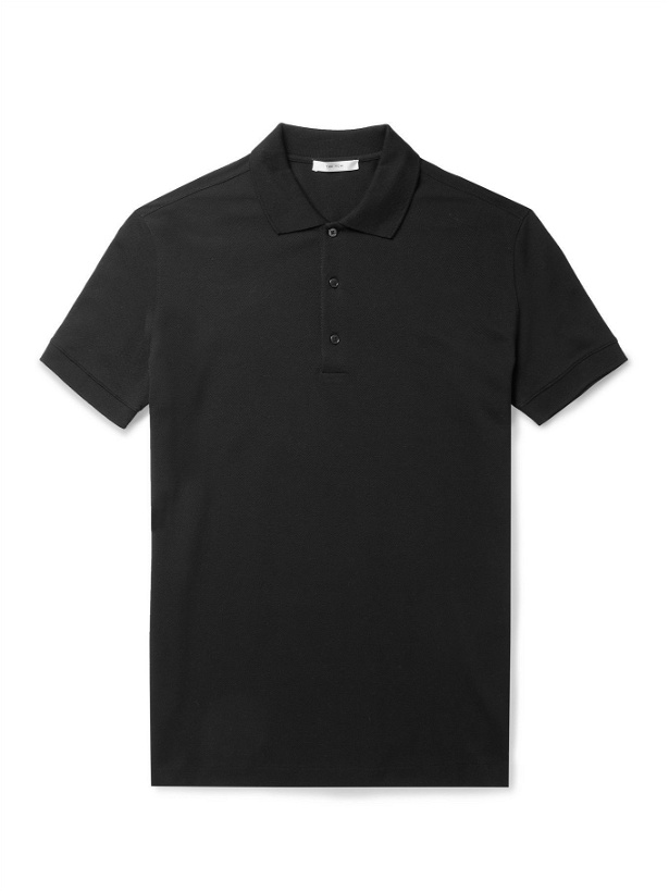 Photo: THE ROW - Nahor Pima Cotton-Piqué Polo Shirt - Black