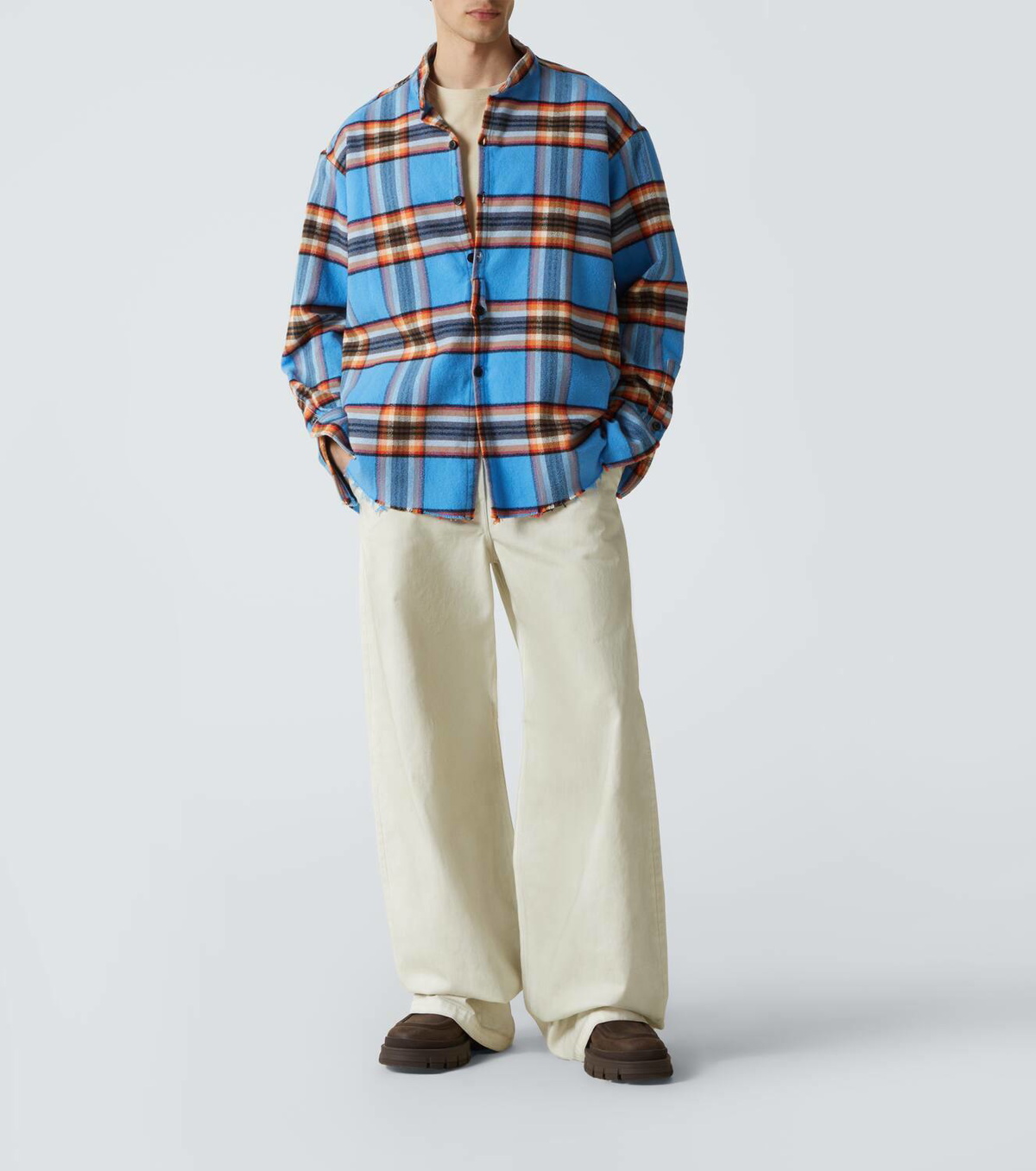 Greg Lauren Plaid cotton shirt
