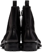 Brioni Black Lace-Up Boots