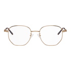 Alexander McQueen Gold Round Glasses