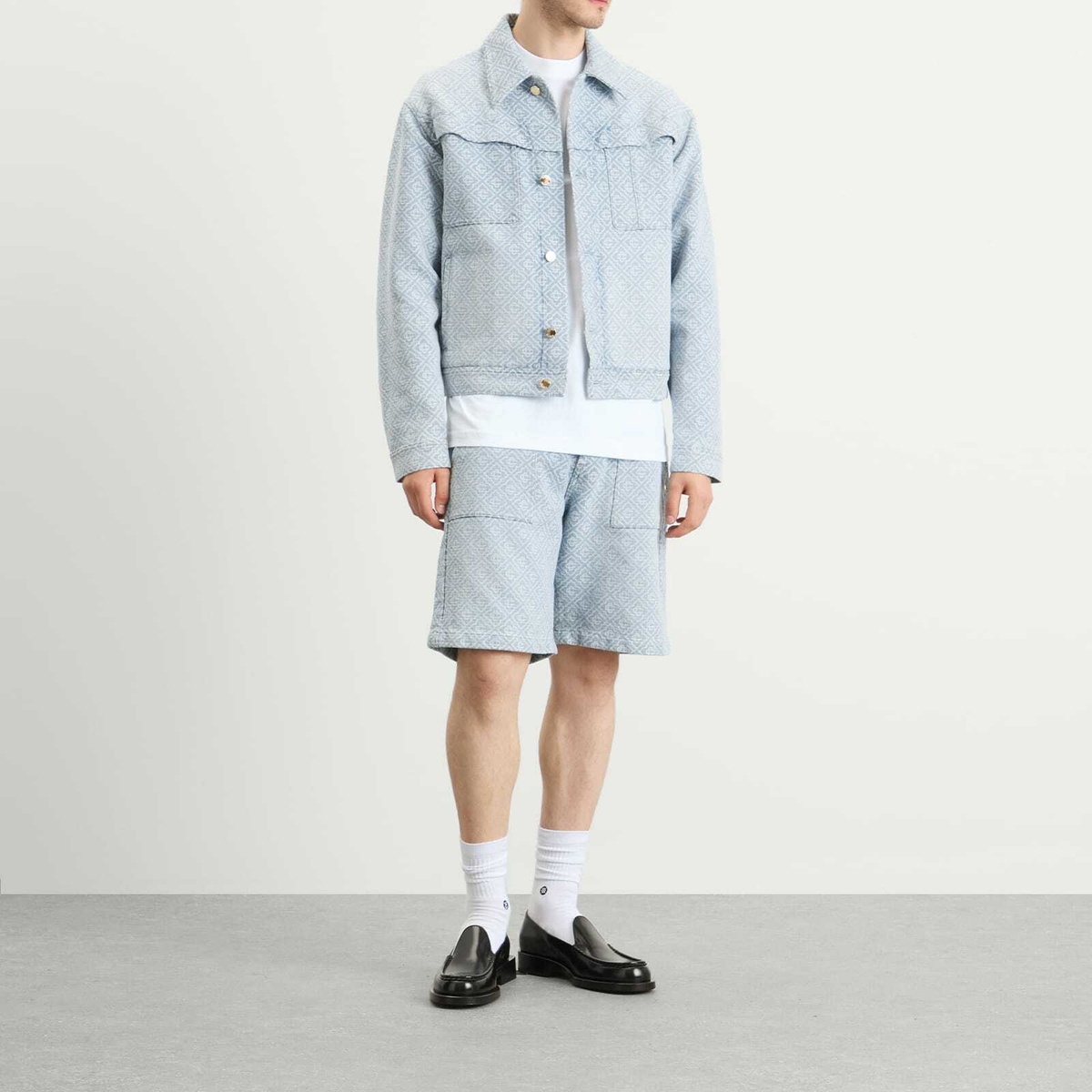 Casablanca Men's Monogram Denim Jacket in Indigo