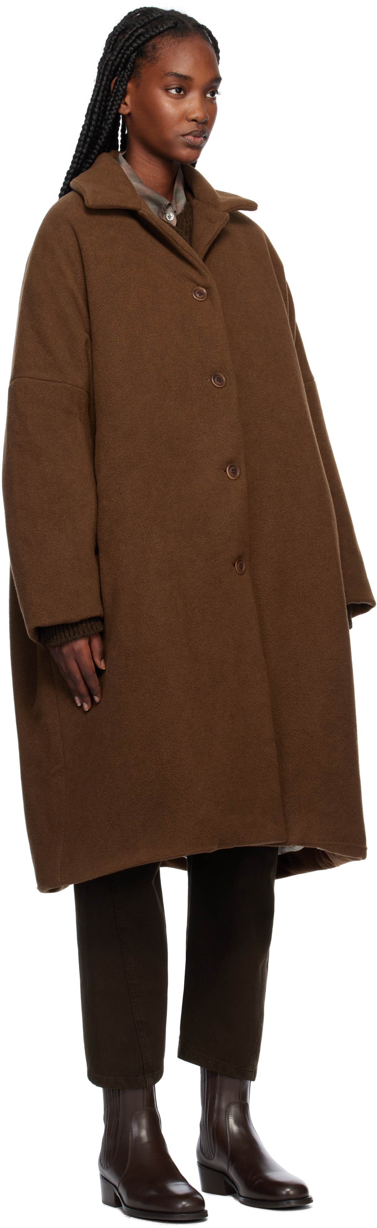 CASEY CASEY Brown Big Blobby Kasper Coat CASEY CASEY