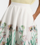 Erdem Floral cotton midi skirt