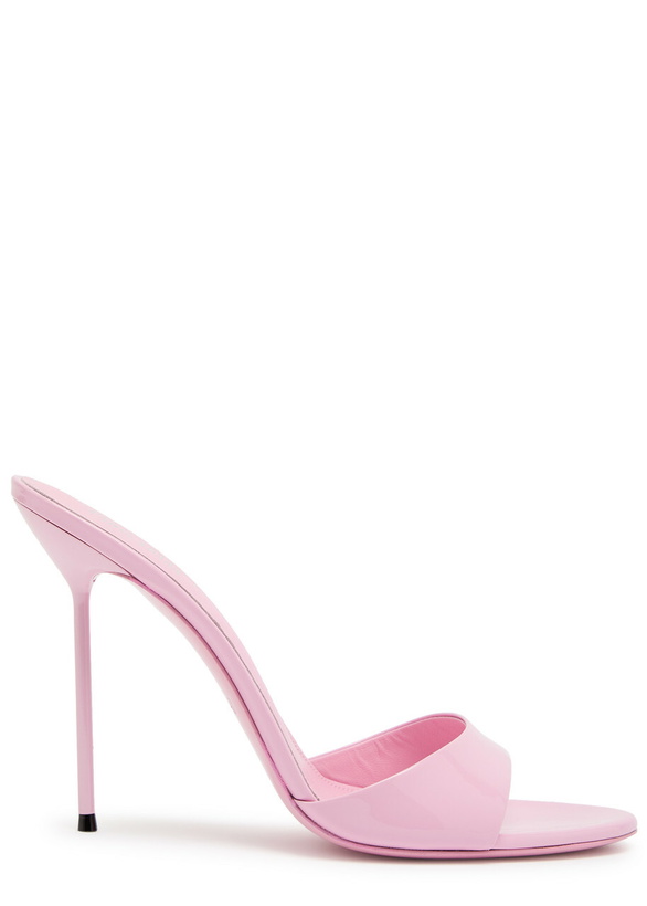 Photo: Paris Texas Lidia 105 Patent Leather Mules Bright Pink