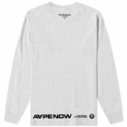 AAPE Men's Long Sleeve Now T-Shirt in Grey