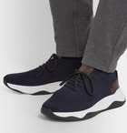 Berluti - Shadow Leather-Trimmed Mesh Sneakers - Navy