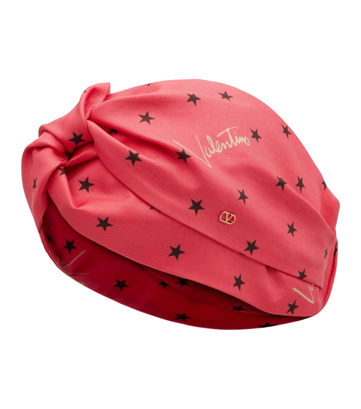 Photo: Valentino Printed silk twill headband