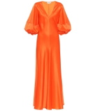 Lee Mathews Silk-satin midi dress