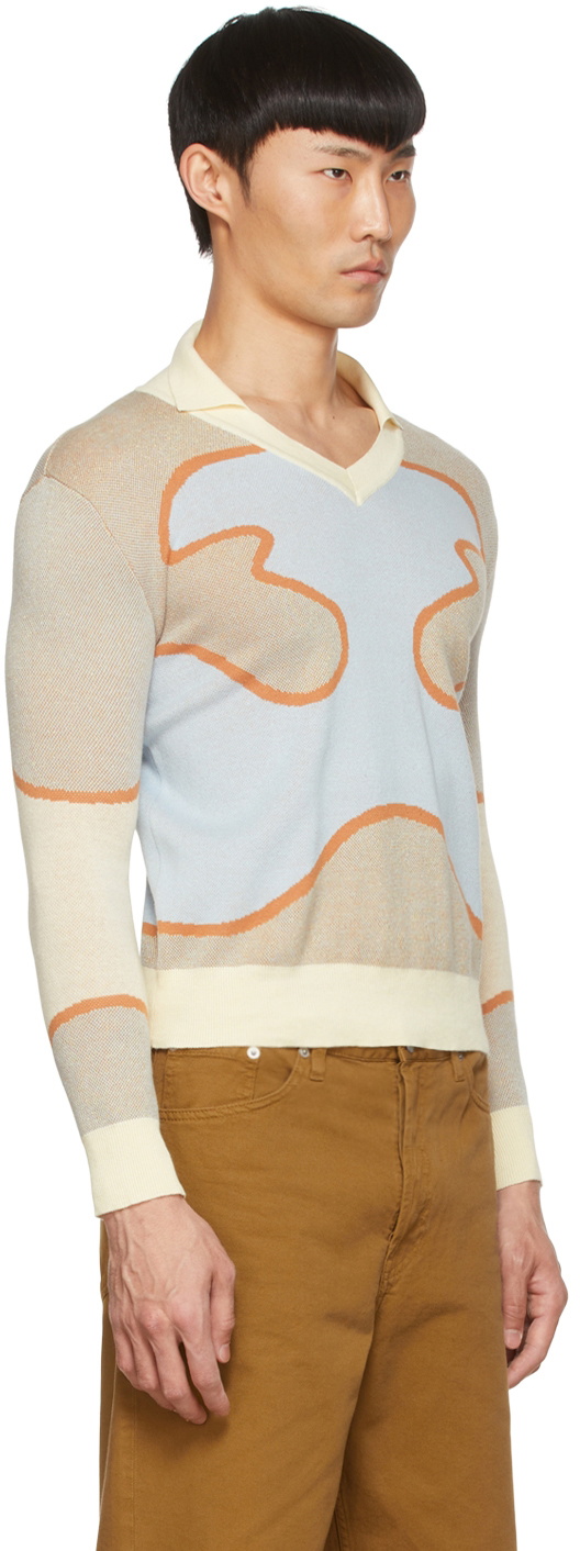 Lukhanyo Mdingi Blue Cotton Sweater